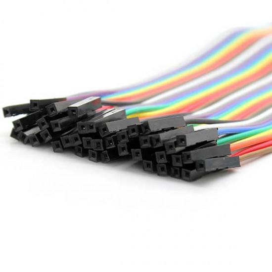 FEMALE TO FEMALE 40PIN DUPONT JUMPER WIRE, 20CM