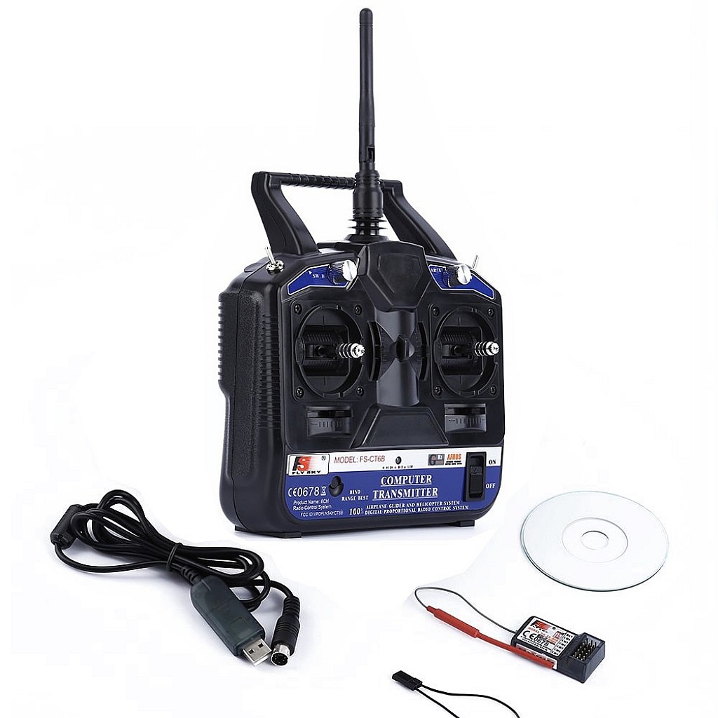 Fly Sky FS-CT6B 6-Channel 2.4 Ghz Transmitter and Receiver